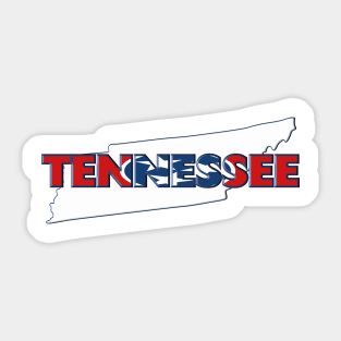 Tennessee Colored State Letters Sticker